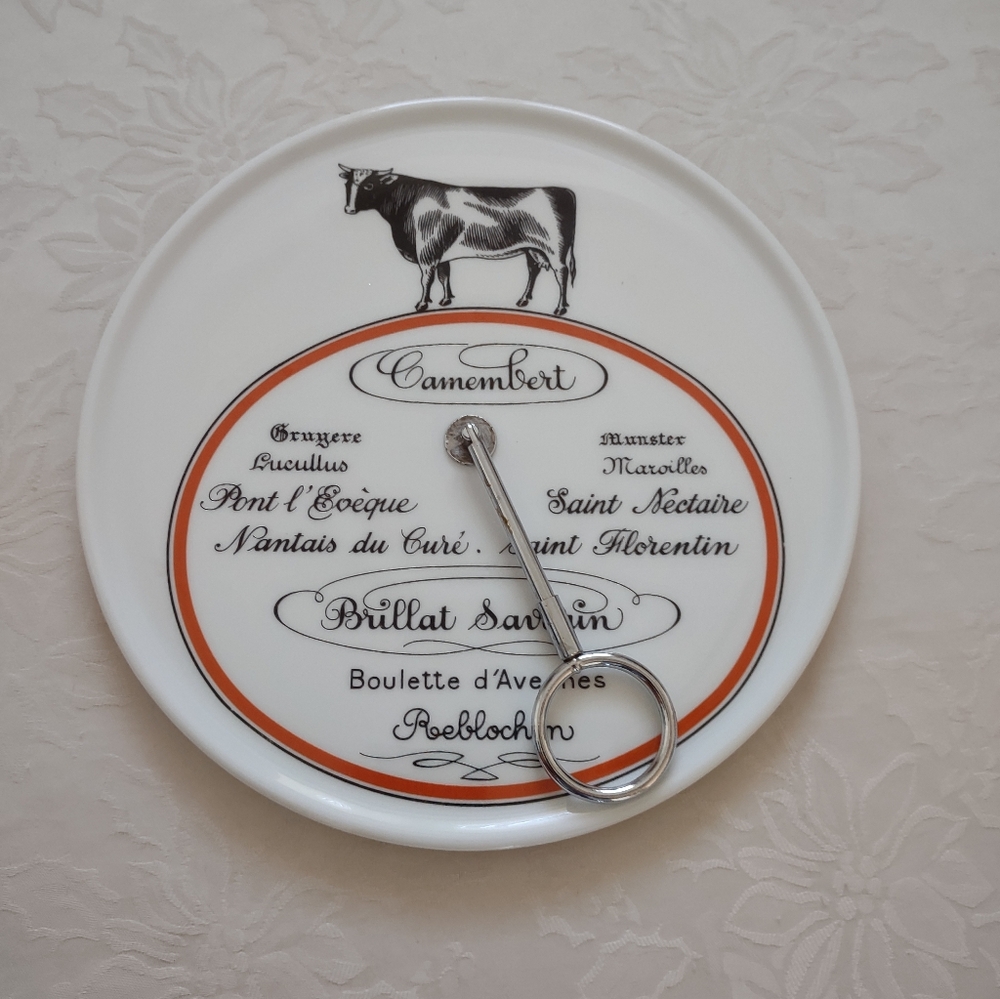 D'Auteuil Porcelaine Paris France Round Serving Plate With Handle Vintage - Picture 4 of 11